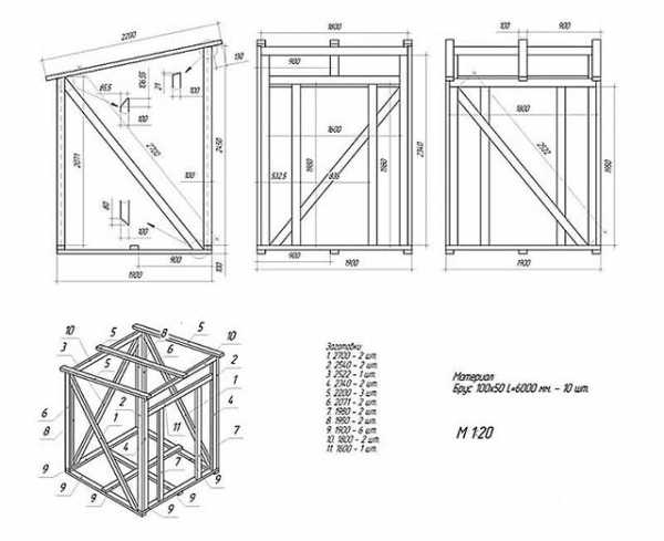 Сарай 3 на 2 своими руками расчет материала и чертежи