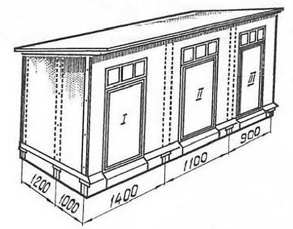 Чертеж сарая 6х3