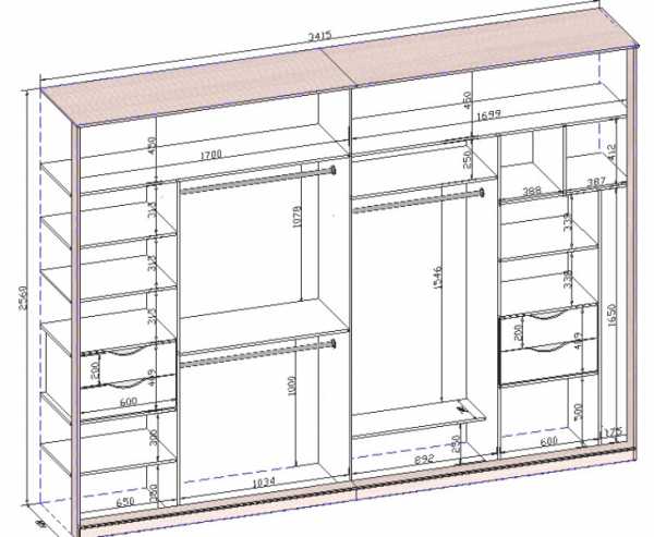 Схема шкафа для спальни