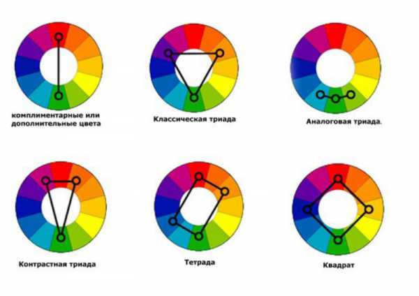 Цветовая палитра для интерьера круг