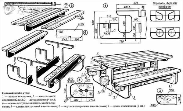Стол и лавки из дерева своими руками чертежи