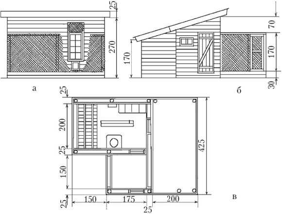 Чертеж мини курятника