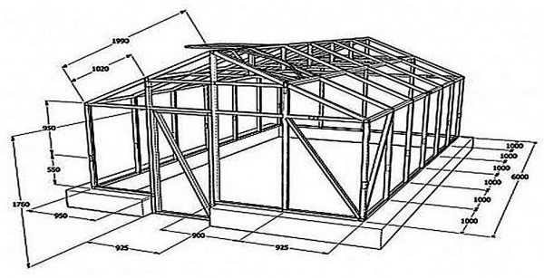 Проект теплицы в чертежах