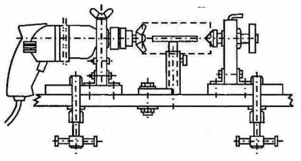 Токарный станок по дереву из дрели своими руками чертежи с размерами