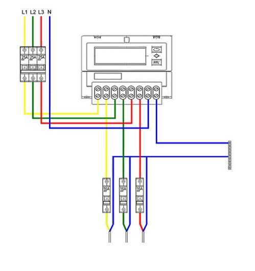 Трехфазный счетчик фото подключения