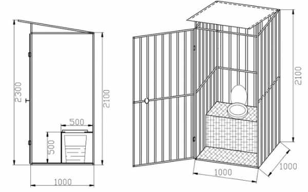 Туалет теремок чертежи с размерами
