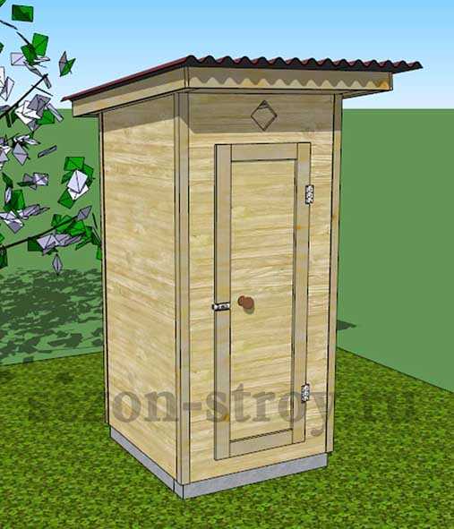 Схема дачного туалета из дерева