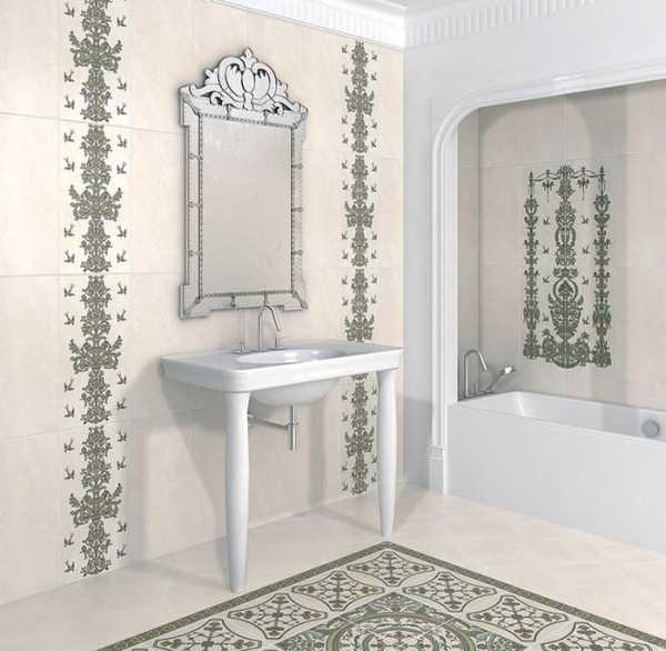 Интерьер ванной с плиткой керама марацци