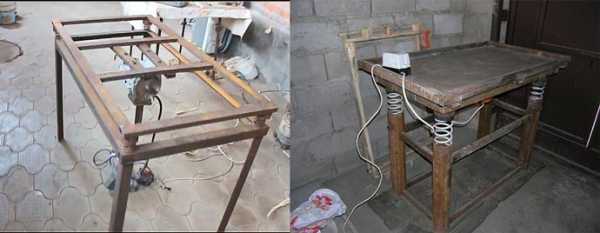 Стол для изготовления тротуарной плитки