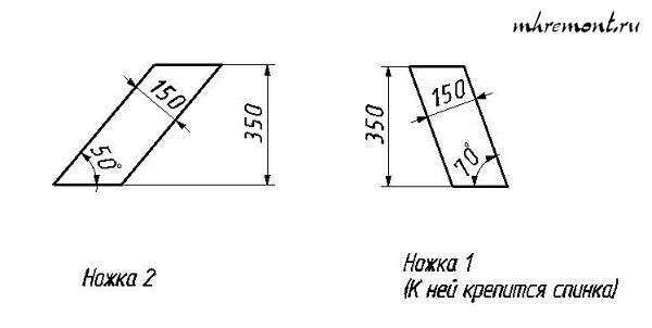 Высота скамейки от земли