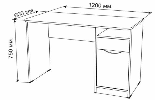 Высота стола письменного по росту взрослого человека